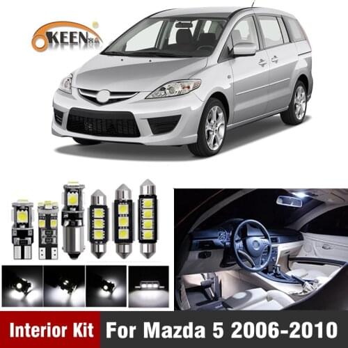 10Pcs Canbus Led Bulb Car Interior Light Kit For Mazda 5 2006 2007 2008 2009 2010 led interior Dome Map Trunk Lights