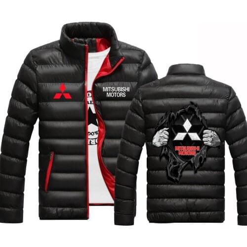 New Mitsubishi Car LOGO Autumn And Winter Brand Mens Padded Jackets Thickened Slim-fitting Clothing Fashion Casual Home Wear