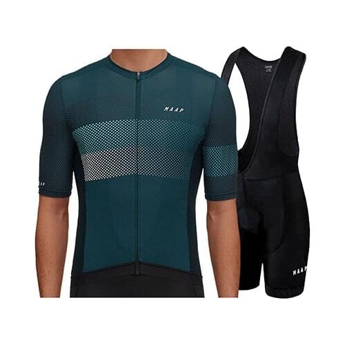 MAAP Pro Team 2021 Cycling Jerseys Sets Bicycle Wear Clothing Men Cycling Suit Short Sleeve Road Bike Jersey Maillot Ciclismo