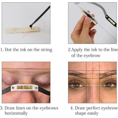 Microblading Mapping String Ruler Newest Eyebrow Ruler Thread Pre-inked Tattoo accesories for Brow Positioning Tool PMU Supply