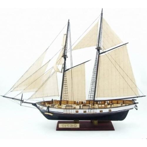NIDALE model Free shipping Scale 1/130 HARVEY 1847 wooden ship model + lifeboat + brass guns + metal anchors