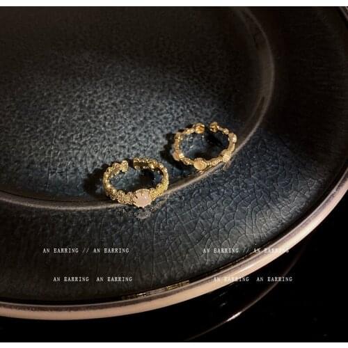 2pcs/set Trendy Opal Stone Ring for Women Female Fashion Opening Adjustable Index Finger Tail Rings Jewelry