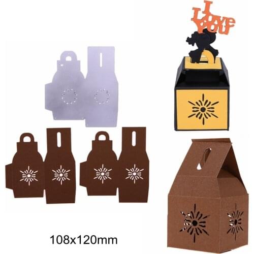 Low Price Selling Metal Cutting Dies Flower Square Frame Making Portable Box Used To Hold A Cup Gift DIY Handcraft New Die Cut