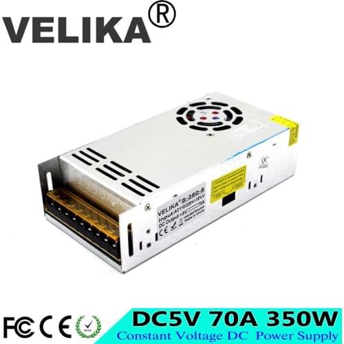 New Arrival Regulated DC5V 70A 350W Power Supply Switching Driver 110v 220V AC DC 5V For LED Light Strip display Screen Lighting