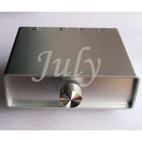 Passive multi-channel audio signal switcher, audio source selector, 2/3 group input, 1 group output, stereo splitter