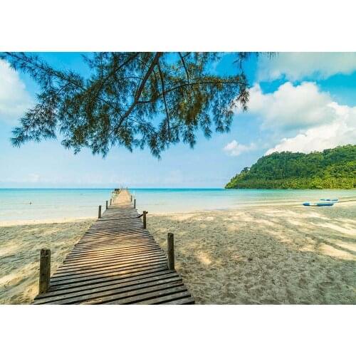 Beach Long Corridor Vinyl Portrait Photographic Background for Wedding Lover Baby Backdrops Photo Studio Photo Shooting