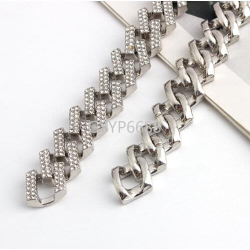 1-5 pieces Zinc Alloy Silver 3 and 4mm thick 2 sizes bag strap luxury designer crossbody bags bag chains