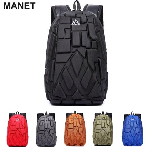 MANET ABS Backpack Men 15.6 Inch Large Capacity Travel Shoulder Bag Business Laptop Bags Waterproof School Backpacks with USB