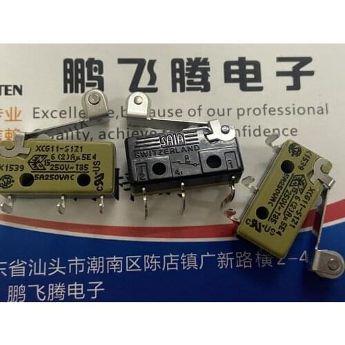 1PCS Swiss SAIA burgess XCG11-S1Z1 micro switch bent foot 3 foot with roller swing lever pressing stroke limit switch 5A