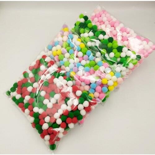 10/15MM Pom Pom Mulitcolor Soft Pom Pom Plush Fur Ball Handicraft Toy DIY Home Decoration Sewing Accessories 500-1000pcs