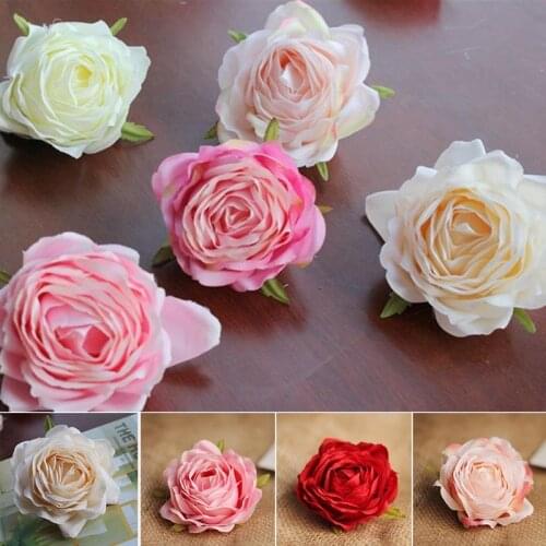 10pcs Rose flower artificial flower home wedding party background wall decoration wedding arch accessories silk fake flower