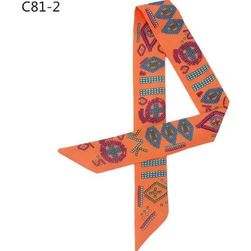 2021 summer womens long European and American style twill satin scarf, turban,hair band MQ62