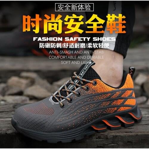 2021 Couples Safety Shoes Men Women Steel Toe Boots Indestructible Work Shoes Lightweight Breathable Composite Toe Size 36-48