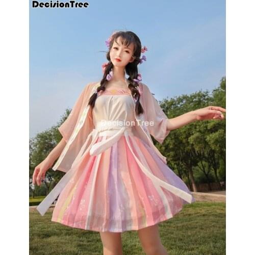 2021 fairy women hanfu dress traditional chinese clothing festival outfit ancient folk stage performance dance costume dress
