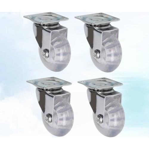 4pcs Swivel Caster Wheels PU Heavy Duty Wheels Swivel Caster Wheels for Furniture Suitcase Shopping Cart