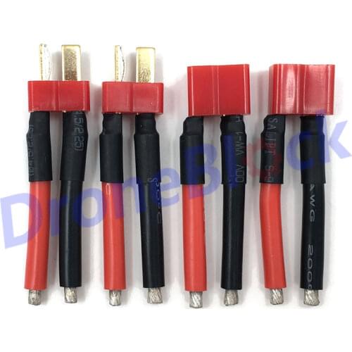 4 Pcs T plug 14AWG/12AWG Male Female Connector Silicone Wire with 40mm Battery Connect Cable