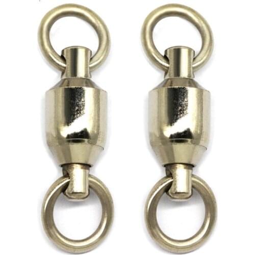 5pcs/lot Fishing Barrel Bearing Rolling Swivel Solid Ring Lures Connector Rig Sea Carp Fishing Tools accessories