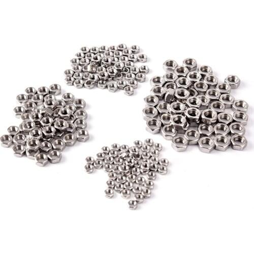 50PCS High Quality M3/M4/M5/M6 Stainless Steel Nylock Nylon Insert Hex Lock Nuts
