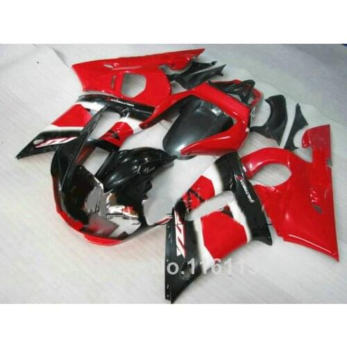ABS parts for YAMAHA 1998-2002 R6 fairing kit YZF R6 98 99 00 01 02 red black fairings set #3296