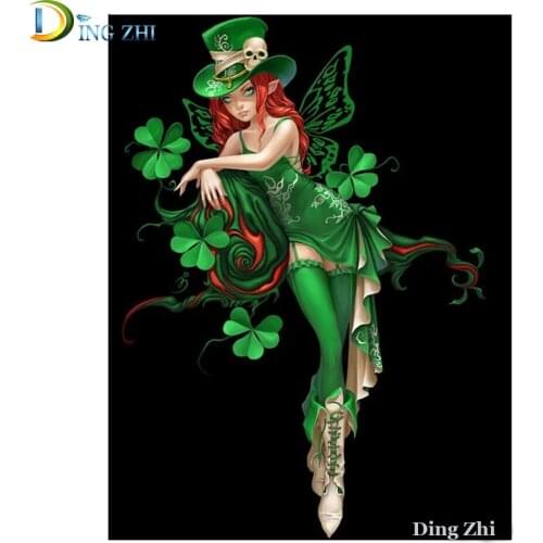 5D Diy Diamond Painting Cartoon Skull Butterfly Fairy Modern Art Decor Mosaic Cross Stitch Embroidery Full Square Round Drill
