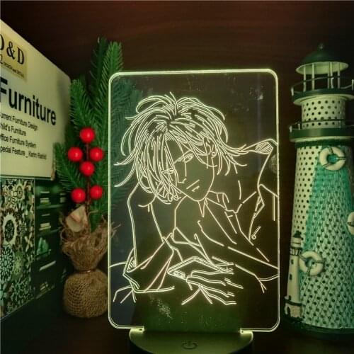 Banana Fish Ash LYNX 3D Night Lights Anime Table LED Set Color Changing Collection Lighting Xmas Gift Illusion Decoration Doll