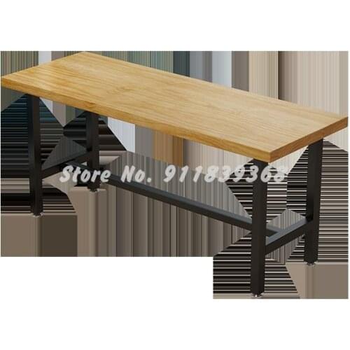 Bar Table Solid Wood High Foot Bar Table Chair Combination Wall Milk Tea Shop Simple Modern Family Coffee Shop Long Table