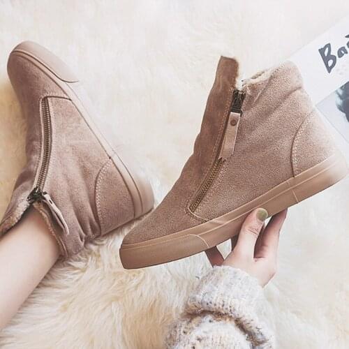 Ankle Boots For Women Winter Snow Boots Fashion Zip Boots Warm Plush Shoes Ladies Fur Platform Shoes women shoes