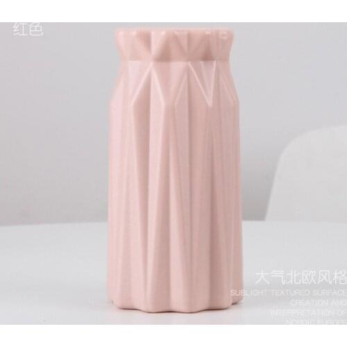 Flower Vase Decoration Home Plastic Vase White Imitation Ceramic Flower Pot Flower Basket Nordic Decoration Vases for Flowers