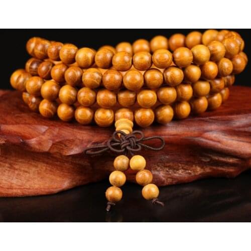 108 *8mm/108*6mm Extension Wood Prayer Beads Tibetan Buddhist Mala Buddha Bracelet Rosary Wooden Bangle Jewelry