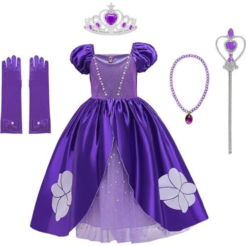 Girl Party Role Dress Kids Fancy Princess Dresses For 3-10 Years Girl Clothes Children Birthday Cosplay Costume