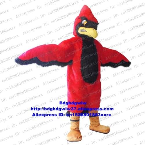 Long Fur Red Cardinal Linnet Lintwhite Eagle Hawk Vulture Bird Mascot Costume Character Big Party Grand Bodog Casino zx1889