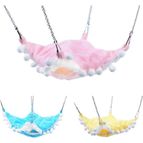 Pet Hammock Cotton Mouse Cat Hammocks Pet Supplies Dog Cat Houses Winter Warm Hamster Hang Mat Cages Sleeping Hanging Bed Seat