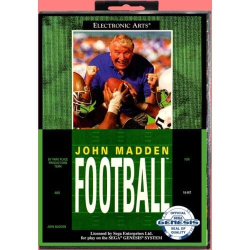 John madden football 16 Bit MD Game card with Retail Box For Sega Genesis & Mega Drive