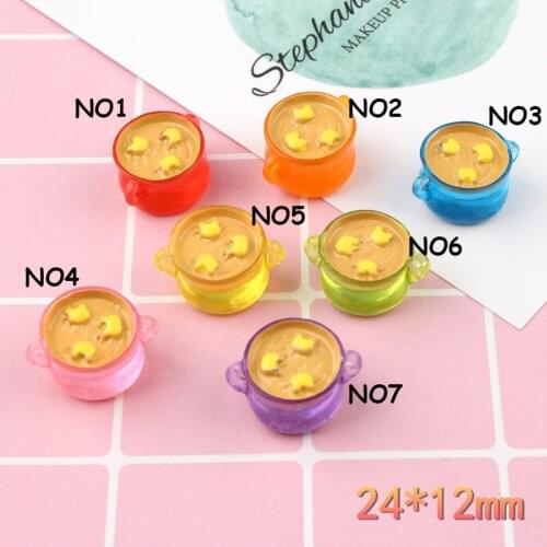 Soup pot resin accessories DIY key cabinet decoration pendant DIY mobile phone shell cream glue material