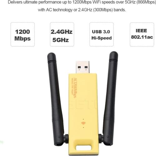KEBIDU USB WIFI Adapter Receiver 1200mbps Dual Band WIFI Repeater Antenna Dongle 5Ghz 2.4Ghz Mini USB Network Card 802.11ac