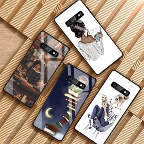 Books painting art Tempered Glass Phone Case For Samsung Galaxy S8 S9 S10 S20 PLUS J8 J6 J4 2018 NOTE 8 9 10 Cover Shell