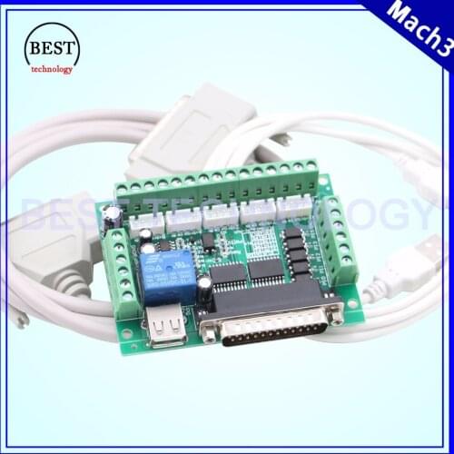 Mach3 Paraller port controller board DB25 controller 5 axis CNC controller USB power supply Interface Optocoupler isolation