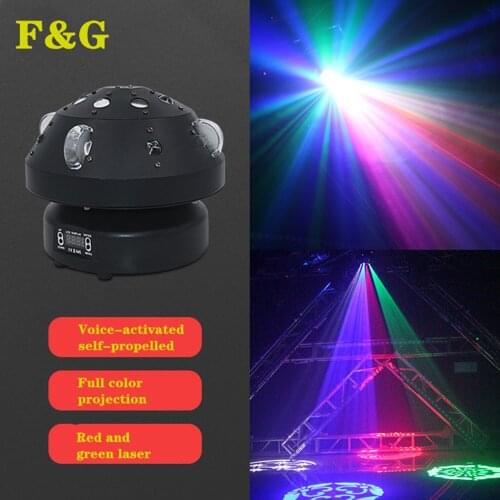 Promise tornado pattern laser light ktv flashlight voice control colorful bar light bungee rotating burst flash laser light