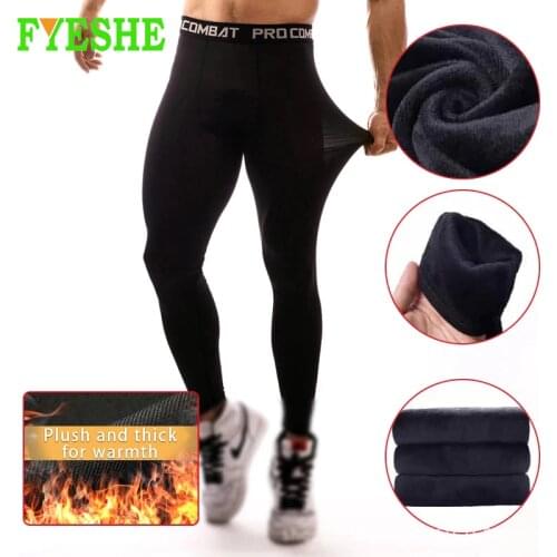 Autumn Winter Mens Gym Compression Leggings Running Sports Male Fitness Jogging Pants Workout Quick dry Yoga Trousers