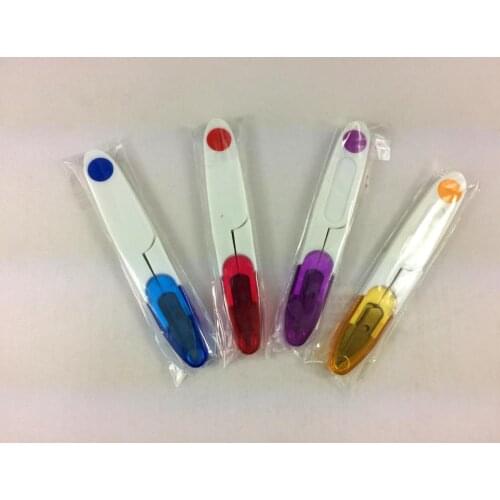 Stainless steel U-shaped small yarn scissors, color cross stitch scissors with cover