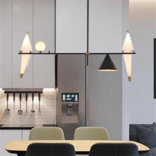 Nordic led stone hanging lights kitchen dining bar lighting light living room pendant light bedroom hanging lamp