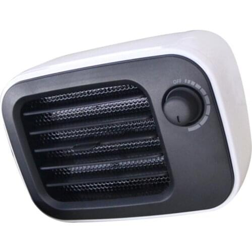 Tabletop Fan Heater Retro Mini Space Heater Hand Warmer Students US - Orange, 16x11x9cm