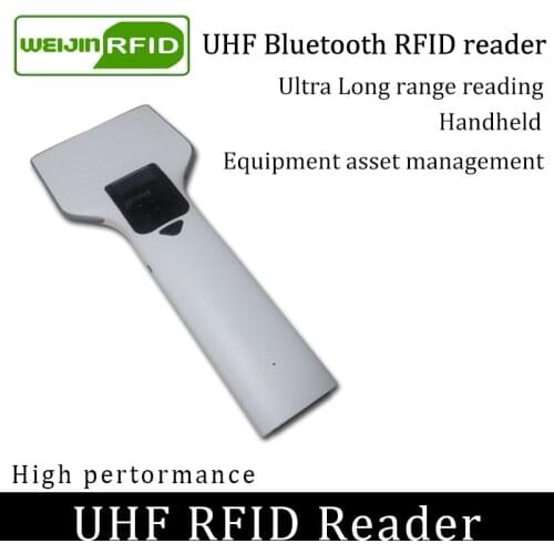 Handheld UHF RFID reader ultra long reading distance portable encoder bluetooth connect Mobile phone tag scanner writer copier
