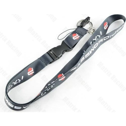 JDM Style PWD Cellphone Lanyard JDM Racing Car Keychain ID Holder Mobile Neck Strap with Quick Release
