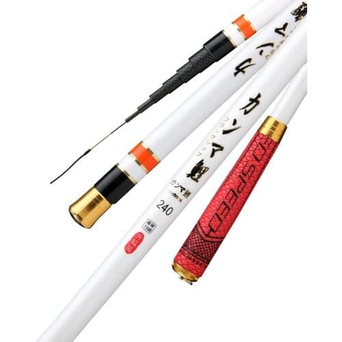 Carbon Fiber Telescopic Fishing Rod Kit 1.5-5.4 Meter Ultra-light Stream Carp Fishing Hand Rod 38cm Length Fish Pole Travel Pesc