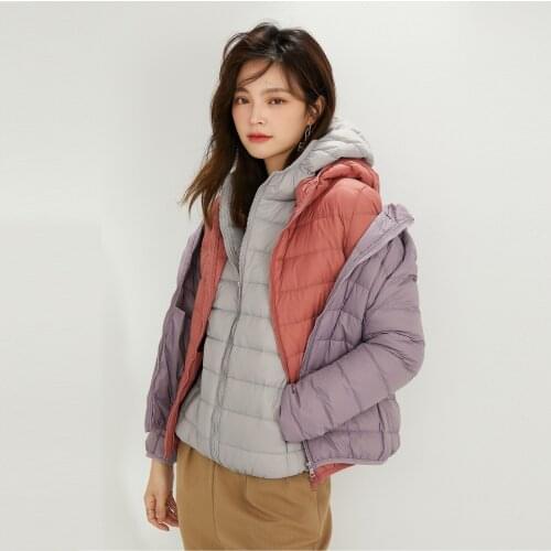 11 Colors Womens Lightweight Packable Down Puffer Jacket Coat 2021 Winter Portable Outerwear 90% White duck down Size 4XL