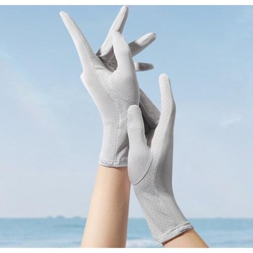 Women Gloves Outdoor Riding Sunscreen Anti-ultraviolet Breathable Thin Sports Gloves
