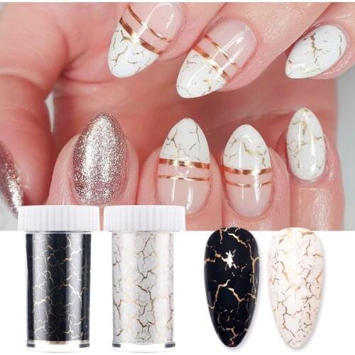 1 Box Nail Art Transfer Foil Snake Stickers Marble Fresh Flowers And Leaves Paper Sparkly UV Gel Wraps Adhesive Decals