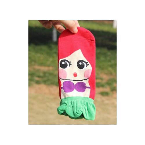 120pairs/lot fedex fast Ladies Girl Socks Women Girls Cartoon Cotton Ankle Socks Princess Mermaid cotton socks