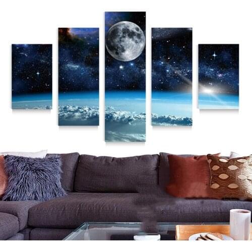 5 Piece diamond painting full square drill embroidery diamond Planet Landscape Abstract diamond mosaic 5d diy home decor